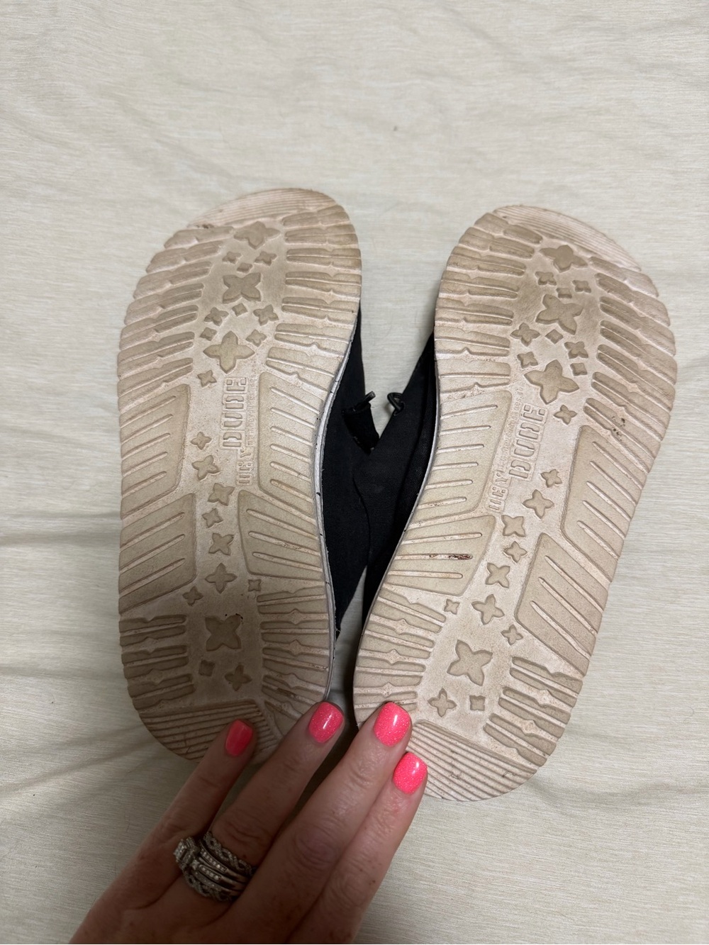 HEY DUDE Black Casual Slip-On Women's Shoes - Picture 2 of 3
